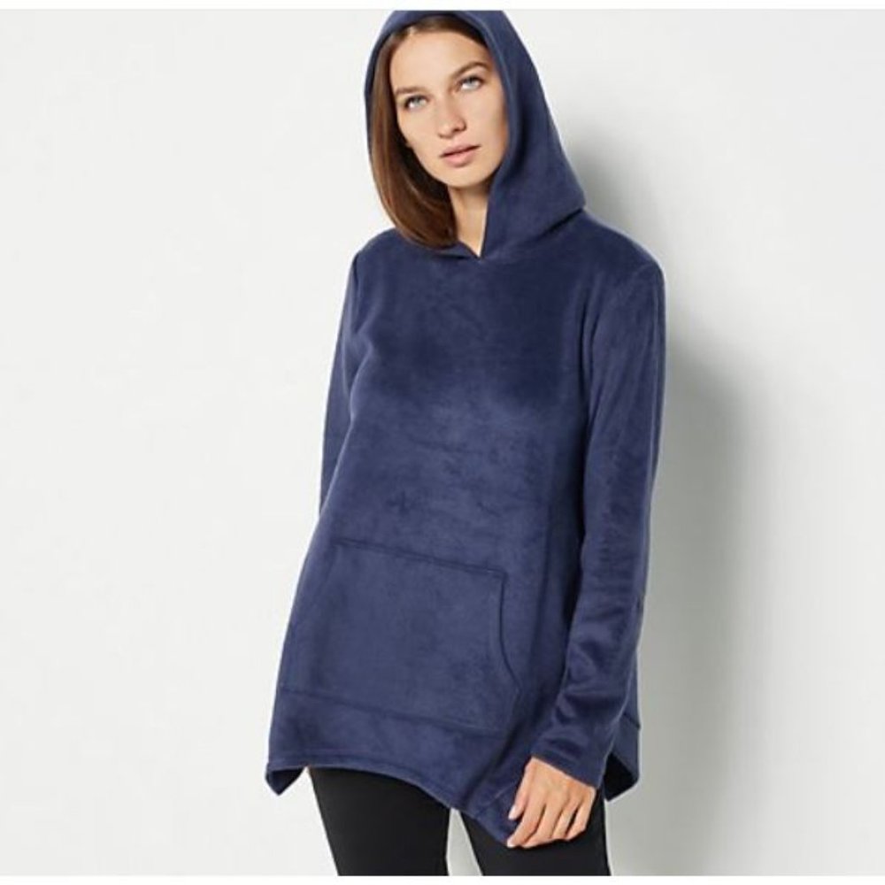 AnyBody Fleeced Back French Terry Poncho Top